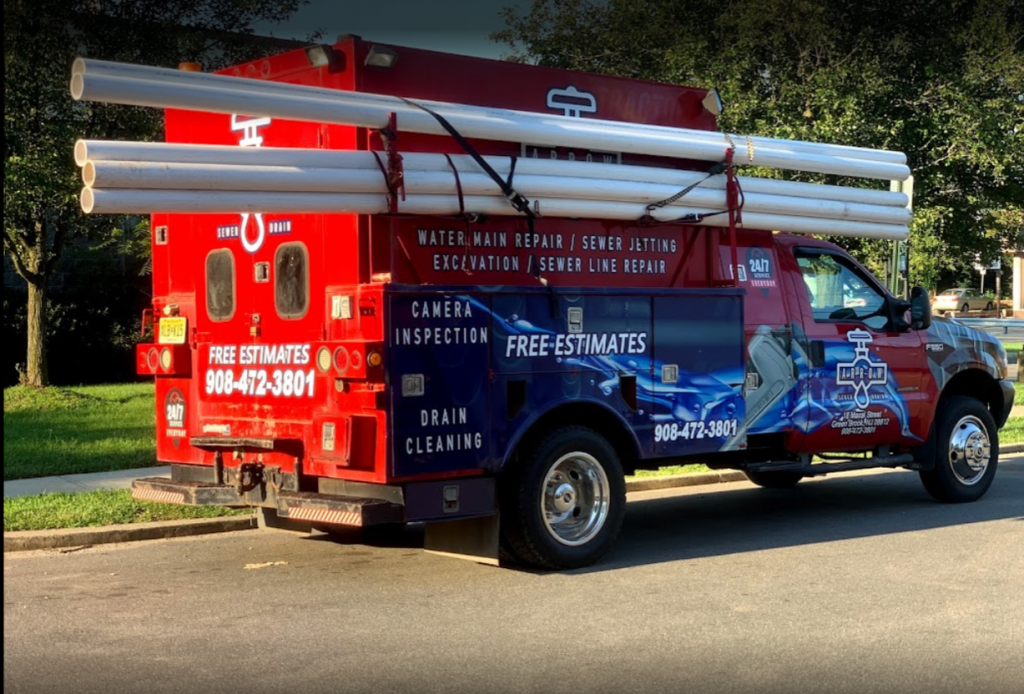Arrow Sewer and Drain truck ready for duty