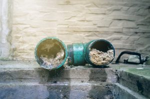 Inside look at a clogged pipe